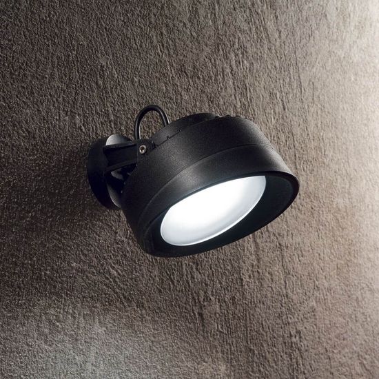 Ideal Lux LITIO GX53 Wandleuchte 10W dimmbar Schwarz IP66 CCT einstellbare Lichtfarbe 145341