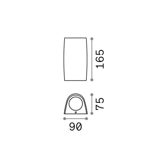 Ideal Lux KEOPE GU10 Wandleuchte 2x dimmbar Grau IP55 CCT einstellbare Lichtfarbe 147796