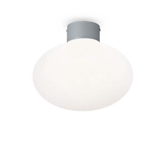 Ideal Lux CLIO Deckenleuchte E27 ⌀90mm dimmbar Grau IP44 148854