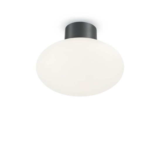 Ideal Lux CLIO Deckenleuchte E27 ⌀90mm dimmbar Anthrazit IP44 148861