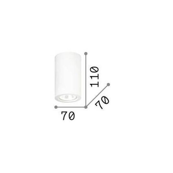 Ideal Lux TOWER Deckenleuchte GU10 ⌀70mm dimmbar Weiss 155869