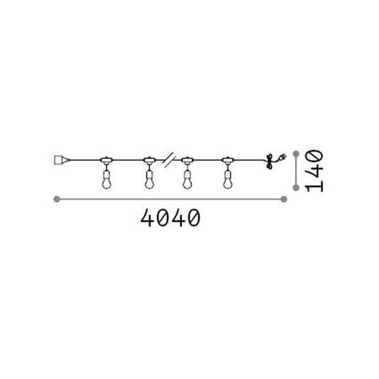 Ideal Lux FIESTA Pendelleuchte E27 5-fach dimmbar Schwarz IP44 159836