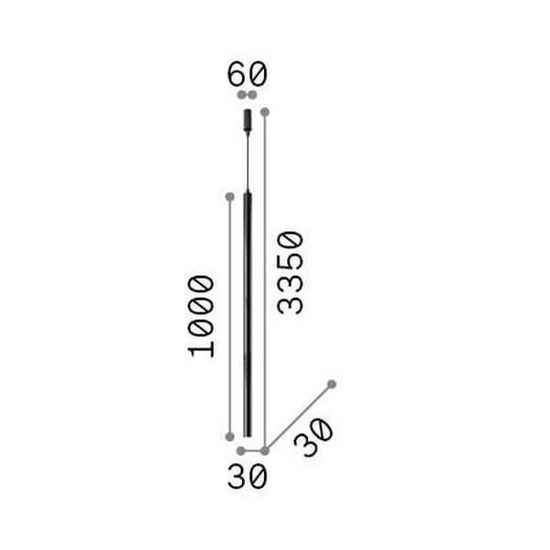 Ideal Lux ULTRATHIN LED Pendelleuchte 11,5W ⌀60mm Chrom warmweiss 164878