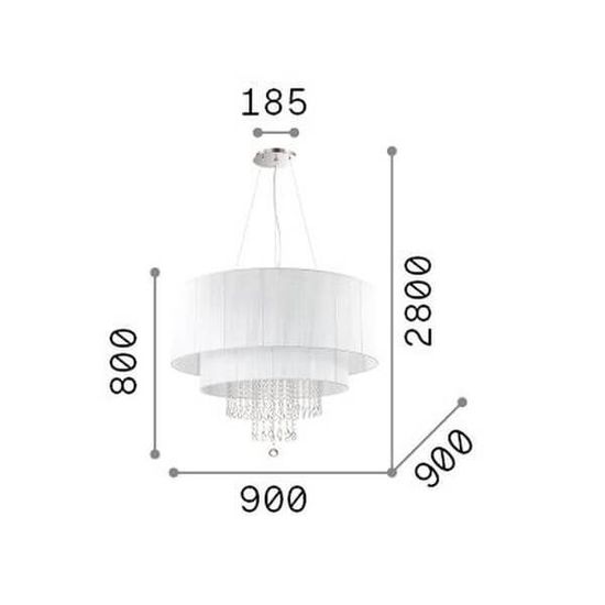 Ideal Lux OPERA Pendelleuchte E27 10-fach ⌀900mm dimmbar Weiss 165011