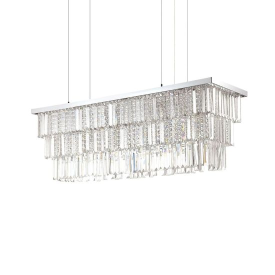 Ideal Lux MARTINEZ Pendelleuchte E14 8-fach dimmbar Chrom 166360