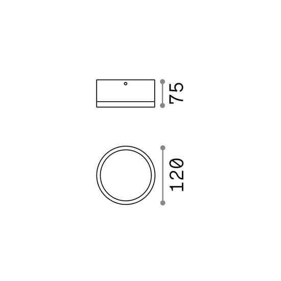 Ideal Lux URANO Deckenleuchte GX53 ⌀120mm dimmbar Weiss IP44 168036