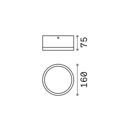 Ideal Lux URANO Deckenleuchte GX53 ⌀160mm dimmbar Weiss IP44 168050