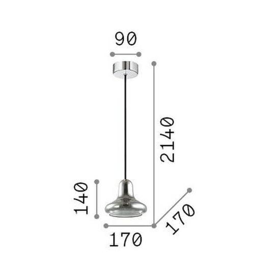 Ideal Lux LIDO G9 Pendelleuchte ⌀170mm dimmbar Rauchglas warmweiss 168326