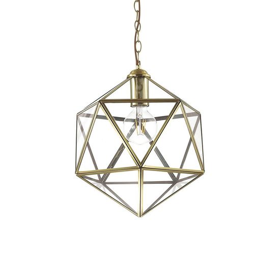 Ideal Lux DECA Pendelleuchte E27 ⌀500mm dimmbar Brüniert 168869