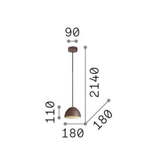 Ideal Lux FOLK Pendelleuchte E27 ⌀180mm dimmbar Rostfarben 174204