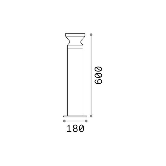 Ideal Lux TORRE Stehleuchte E27 ⌀180mm dimmbar Schwarz IP44 186955