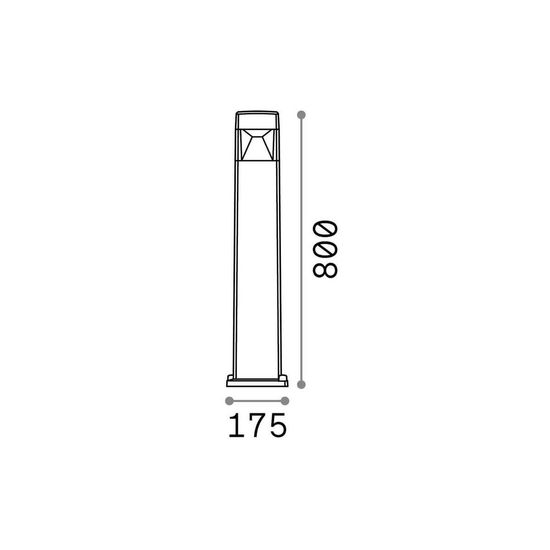 Ideal Lux COSMO GX53 Stehleuchte 10W dimmbar Grau IP55 CCT einstellbare Lichtfarbe 187884