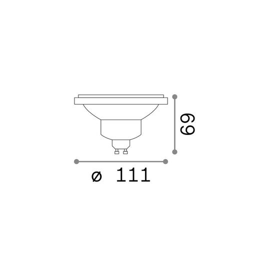 Ideal Lux LAMPADINE GU10 Lampe 10W ⌀111mm Chrom 189031