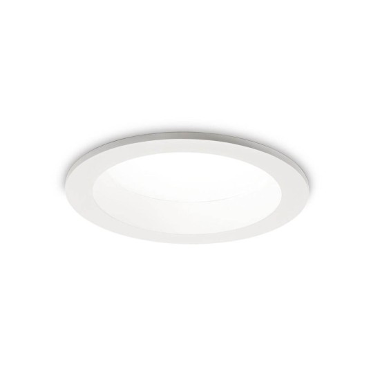 Ideal Lux BASIC LED Einbauleuchte 20W ⌀144mm Weiss warmweiss 193533