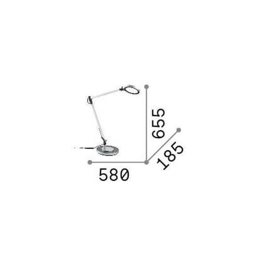 Ideal Lux FUTURA LED Tischleuchte 12,5W dimmbar Schwarz neutralweiss 204888