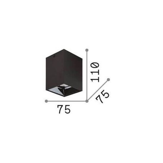 Ideal Lux NITRO LED Deckenleuchte 15W Schwarz warmweiss 206028