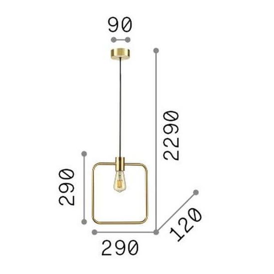 Ideal Lux ABC Pendelleuchte E27 dimmbar Messing 207858