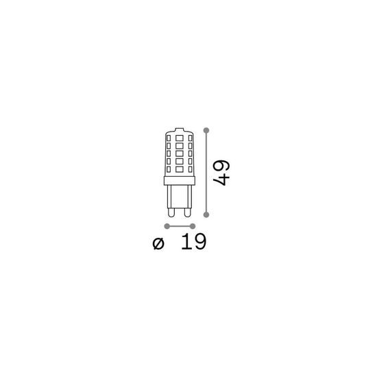 Ideal Lux LAMPADINE G9 Lampe 3W ⌀19mm Klar 209036