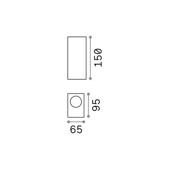 Ideal Lux UP Wandleuchte G9 2-fach dimmbar Braun IP44 213354