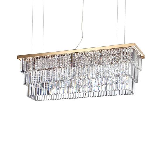 Ideal Lux MARTINEZ Pendelleuchte E14 8-fach dimmbar Gold 213583