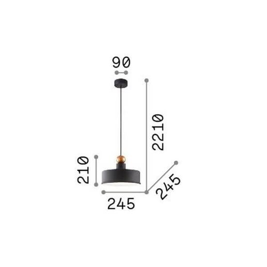 Ideal Lux TRIADE Pendelleuchte E27 ⌀245mm dimmbar Grau 221489