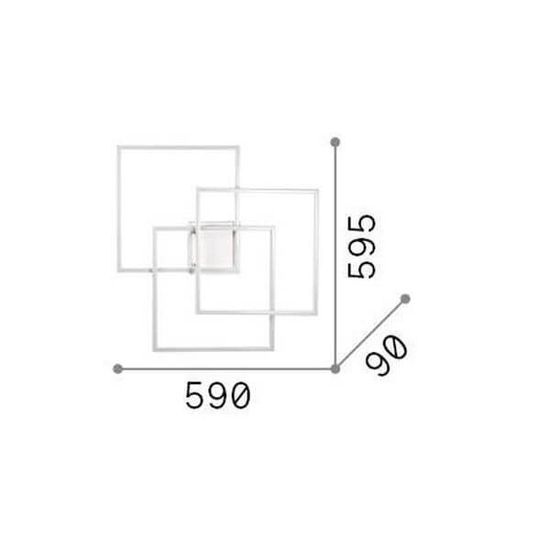 Ideal Lux FRAME LED Deckenleuchte 35W Weiss warmweiss 230702