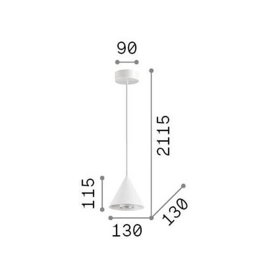 Ideal Lux A-LINE GU10 Pendelleuchte ⌀130mm dimmbar Schwarz warmweiss 232713