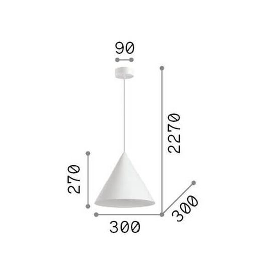 Ideal Lux A-LINE Pendelleuchte E27 ⌀300mm dimmbar Weiss 232720