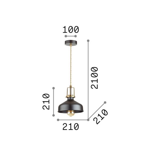 Ideal Lux ERIS Pendelleuchte E27 ⌀210mm dimmbar Weiss 238104