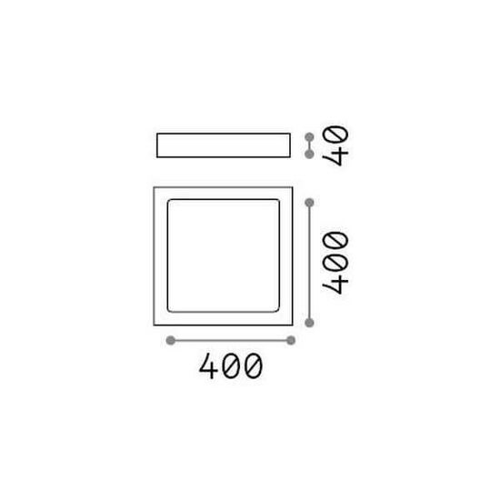 Ideal Lux UNIVERSAL LED Deckenleuchte 36W Weiss warmweiss 240374