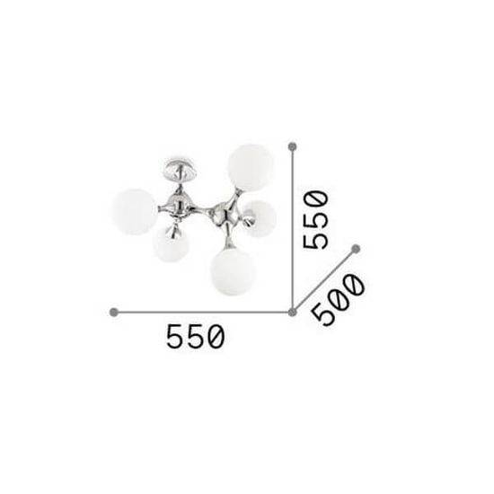 Ideal Lux NODI Deckenleuchte E14 5-fach ⌀150mm dimmbar Messing 241050