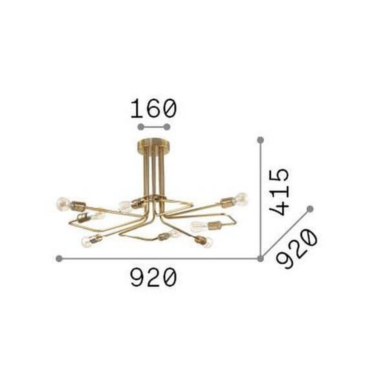 Ideal Lux TRIUMPH Deckenleuchte E27 8-fach ⌀920mm dimmbar Schwarz 242378