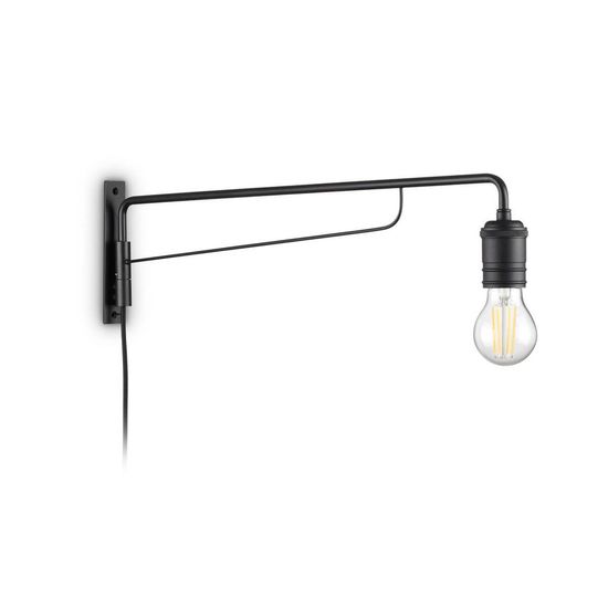 Ideal Lux TRIUMPH Wandleuchte E27 Schwarz 242392