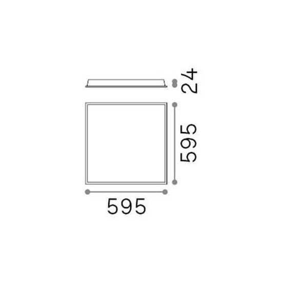 Ideal Lux LED PANEL LED Einbauleuchte 40W Weiss neutralweiss 244181