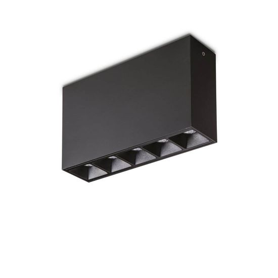 Ideal Lux LIKA LED Deckenleuchte 12,5W Schwarz warmweiss 244884