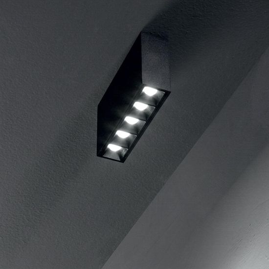 Ideal Lux LIKA LED Deckenleuchte 12,5W Schwarz warmweiss 244884