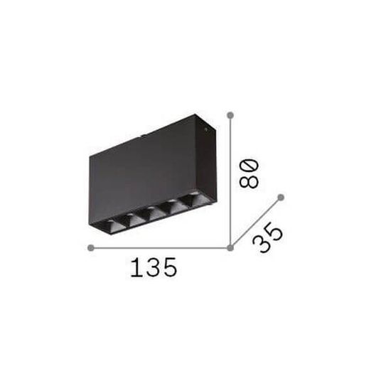 Ideal Lux LIKA LED Deckenleuchte 12,5W Schwarz warmweiss 244884