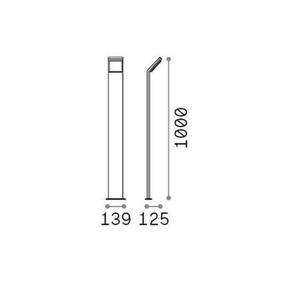 Ideal Lux STYLE LED Stehleuchte 9W Anthrazit IP54 warmweiss 246871