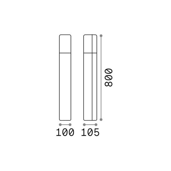 Ideal Lux PULSAR Stehleuchte E27 dimmbar Braun IP44 246888