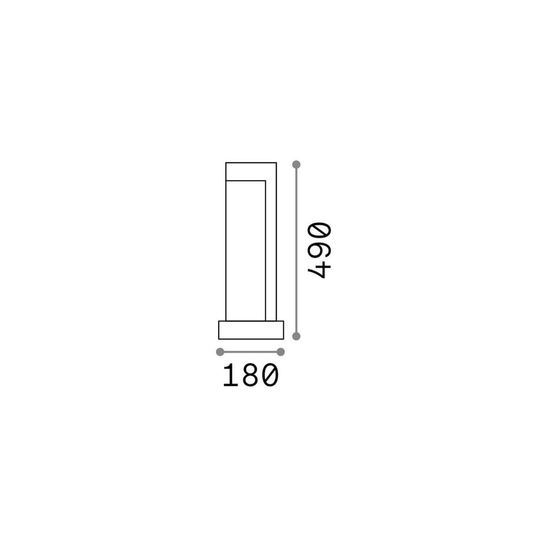 Ideal Lux TITANO LED Stehleuchte 9W Granit IP55 warmweiss 246994