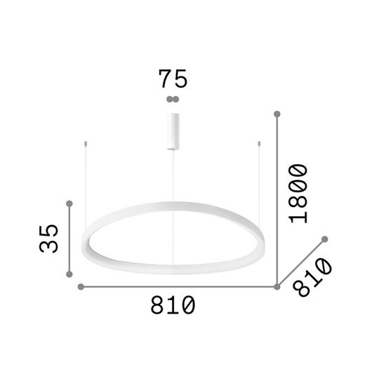 Ideal Lux GEMINI LED Pendelleuchte 59W Schwarz warmweiss 247281