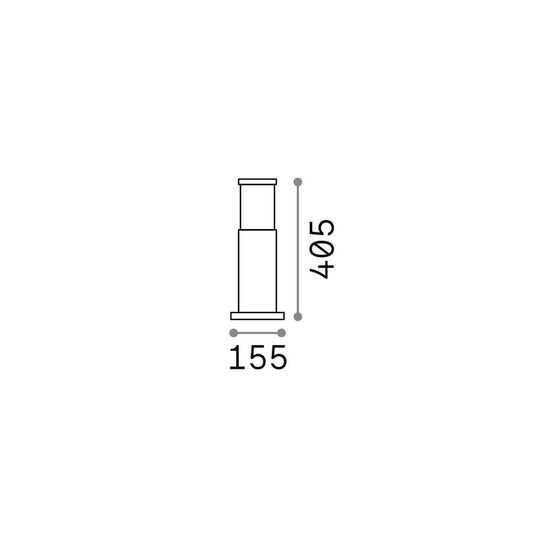 Ideal Lux TRONCO Stehleuchte E27 ⌀155mm dimmbar Anthrazit IP65 248257