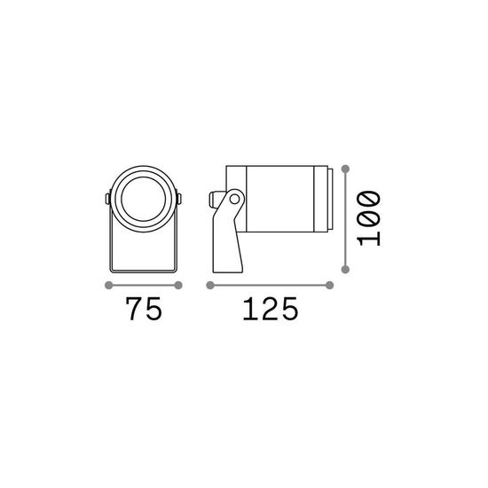 Ideal Lux STARLIGHT LED Bodenleuchte 10W Grau IP68 warmweiss 248387