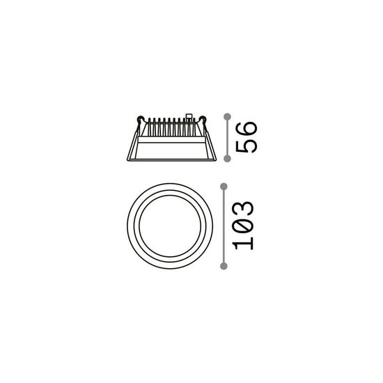 Ideal Lux DEEP LED Einbauleuchte 10W ⌀103mm Weiss neutralweiss 249025