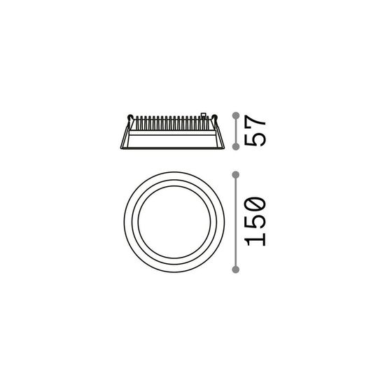 Ideal Lux DEEP LED Einbauleuchte 20W ⌀150mm Weiss neutralweiss 249049