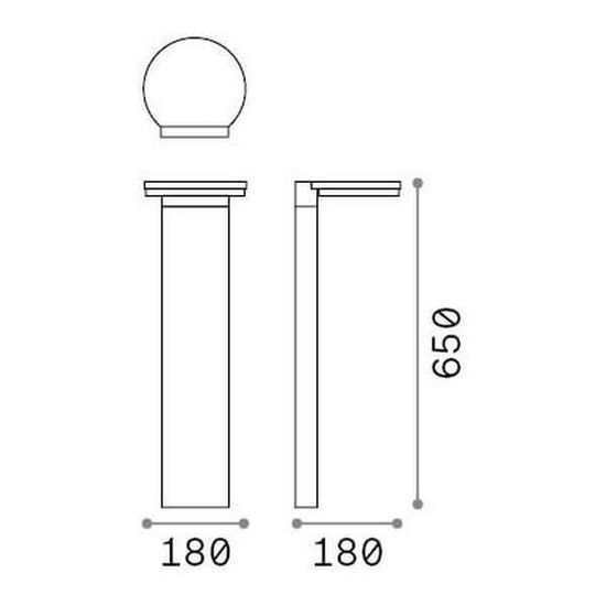 Ideal Lux PATH LED Stehleuchte 10W Anthrazit IP65 neutralweiss 250816