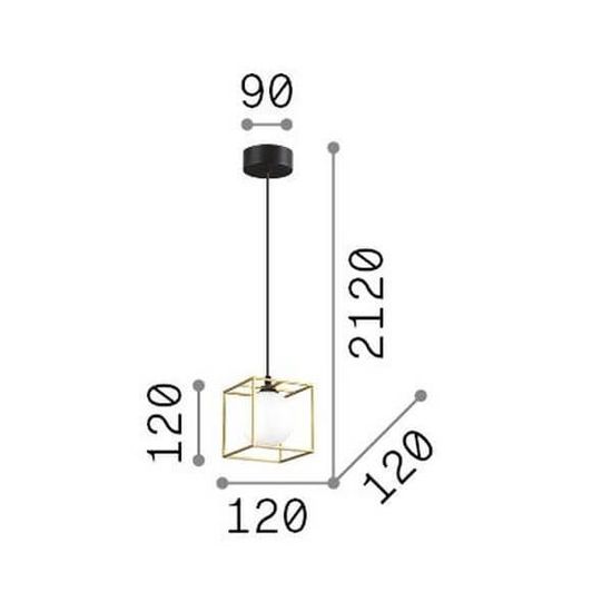 Ideal Lux LINGOTTO G9 Pendelleuchte dimmbar Messing warmweiss 251103