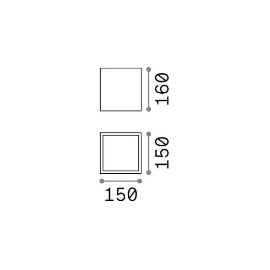 Ideal Lux TECHO Deckenleuchte GU10 dimmbar Anthrazit IP54 251516