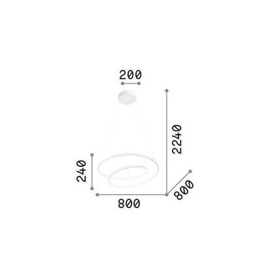 Ideal Lux OZ LED Pendelleuchte 55W ⌀800mm Weiss warmweiss 253664