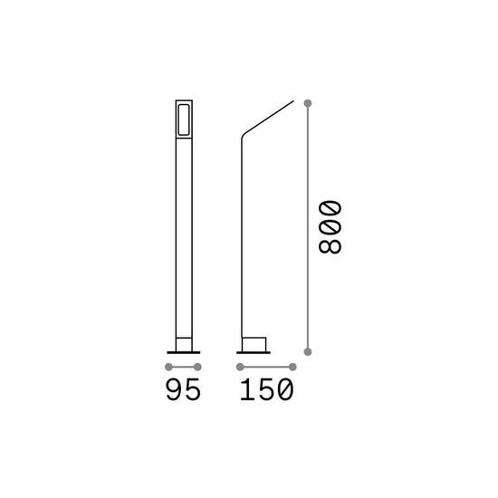 Ideal Lux AGOS LED Stehleuchte 6,5W Anthrazit IP54 warmweiss 254319